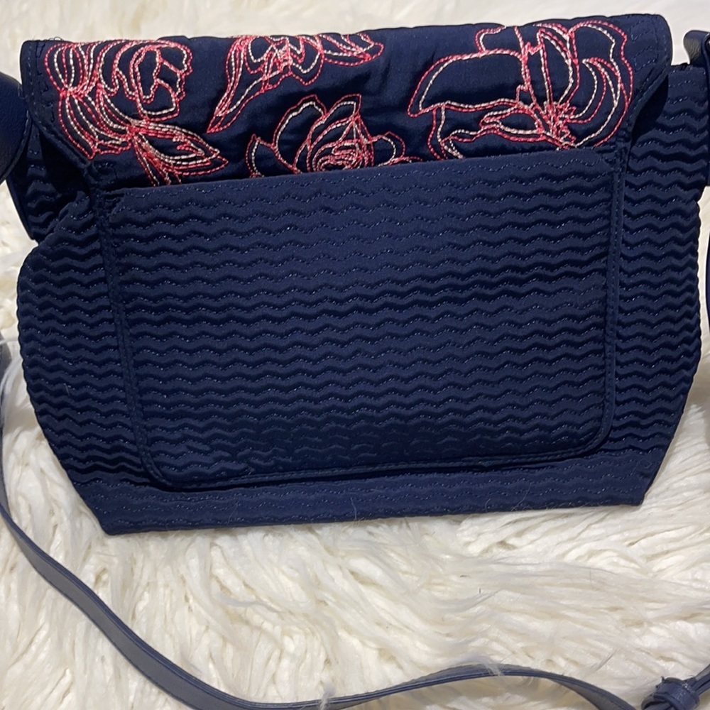 Navy Blue Embroidered Vera Bradley Crossbody - Picture 7 of 11